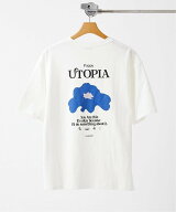 <<予約>>【MISHIMA MART/ミシママート】ユートピア クルーネック S/S Tシャツ